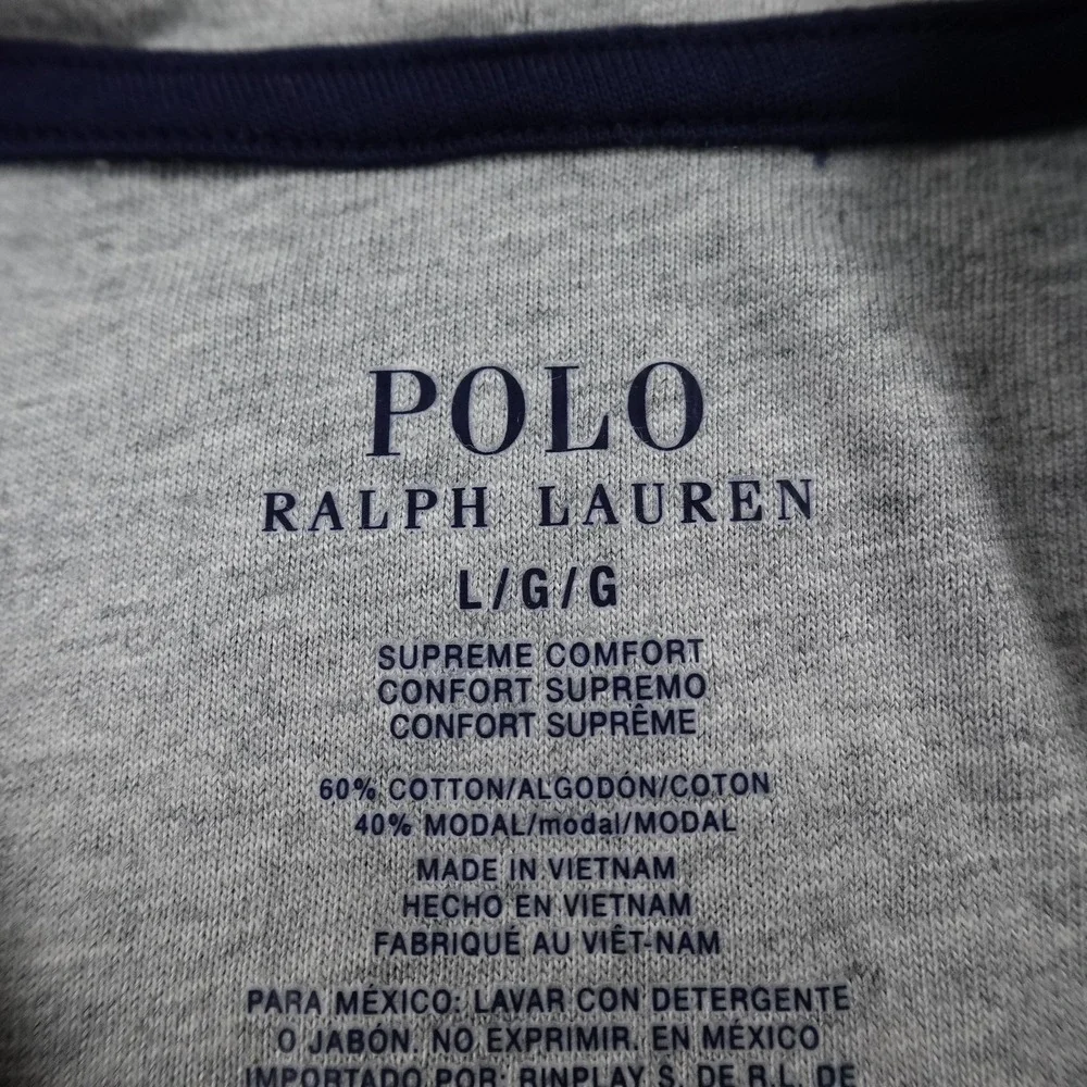 NEW Polo Ralph Lauren Hoodie Mens L Blue Long Sleeve Pullover Sweatshirt Pony‎